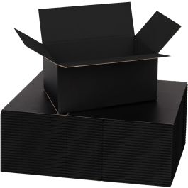 black corrugated box