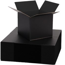 black corrugated box