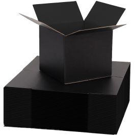 black corrugated box