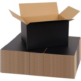 black corrugated box