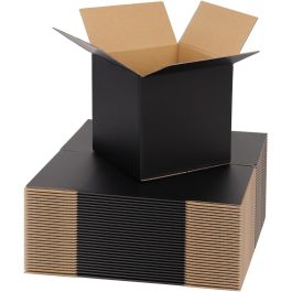black corrugated box