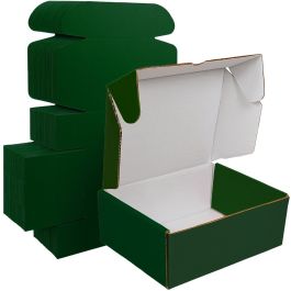 Green Mailer Box (White Inside) 