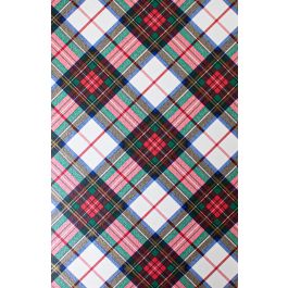 White Plaid Gift Wrapping Paper Roll 24 " x  417 Inch