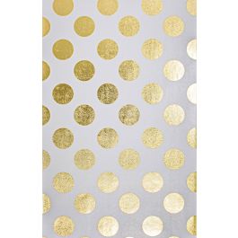 Gold/White Large Dots Gift Wrapping Paper 24" x 417'