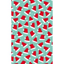 Christmas Caps Gift Wrap, Half Ream Roll - 26" x 417'