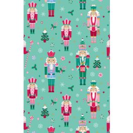 Peppermint Nutcracker Gift Wrap, Full Ream Roll - 30" x 833'