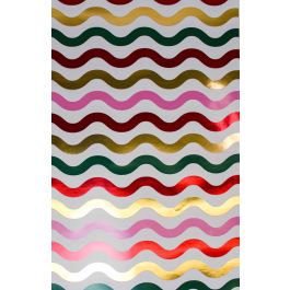 Christmas Waves Wrapping Paper, Half Ream Roll - 30" x 417'