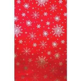 Red Winter Snowflakes Gift Wrap
