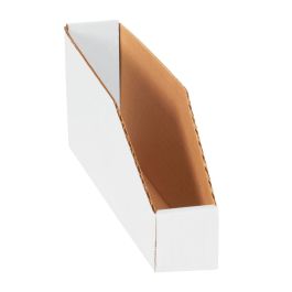 Corrugated Bin (White Top) - 4 x 9 x 4½" - 25/Bundle
