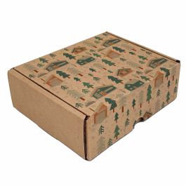 Christmas Winter Lodge Forest Kraft Mailer Box