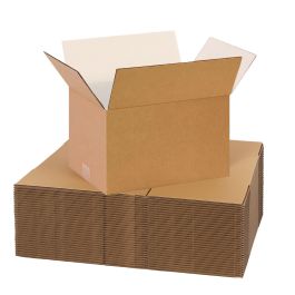 White Shipping Boxes (Kraft Outside) - 6 x 4 x 4"