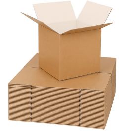White Shipping Boxes (Kraft Outside) - 4x4x4"