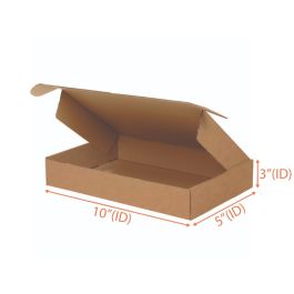 Kraft Mailer Box (E Flute) - 10 x 5 x 3" 