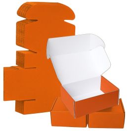 Orange Mailer Box (White Inside) - 5 x 5 x 5" 