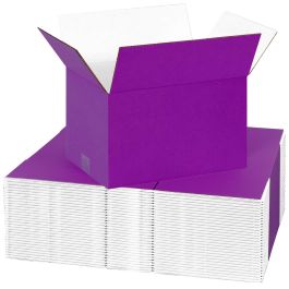 purple shipping box