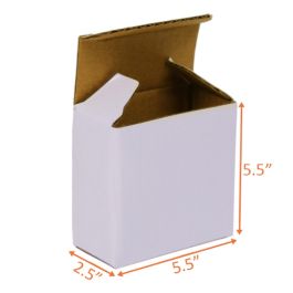 White Reverse Tuck Box - 5½ x 2½ x 5½" - 250/Bundle