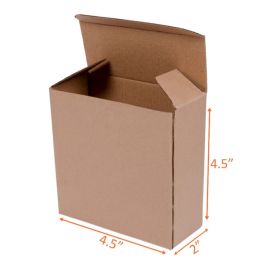Reverse Tuck Corrugated Box (Kraft) - 4½ x 2 x 4½" - 400/Bundle