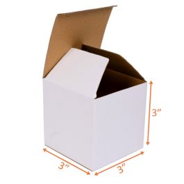 White Reverse Tuck Box - 3 x 3 x 3" - 500/Bundle