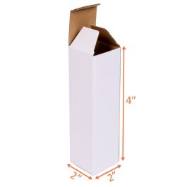 White Reverse Tuck Box - 2 x 2 x 4" - 500/Bundle