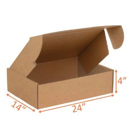 Kraft Mailer Box (E Flute) - 24 x 14 x 4" 