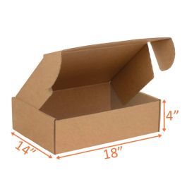 Kraft Mailer Box (E Flute) - 18 x 14 x 4" 