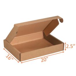 Kraft Mailer Box (E Flute) - 20 x 16 x 2½" 