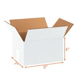 White Shipping Boxes (Customizable) - 9 x 7 x 4" - 25/Bundle