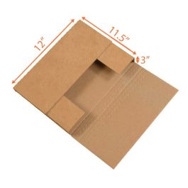 Kraft Easy Fold Mailer (Customizable) - 12 x 11½ x 3" - 50/Bundle