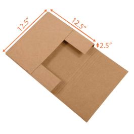 Kraft Easy Fold Mailer (Customizable) - 12½ x 12½ x 2½" - 50/Bundle
