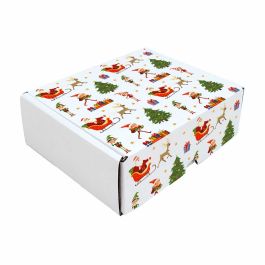 Christmas Santa and Elves White Mailer Box