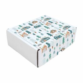 Christmas Winter Lodge Forest White Mailer Box