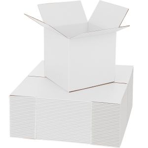 all white corrugated box