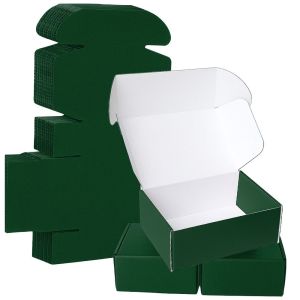 Green Mailer Box (White Inside) - 5 x 5 x 5