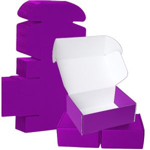Purple Mailer Box (White Inside) - 4 x 4 x 4