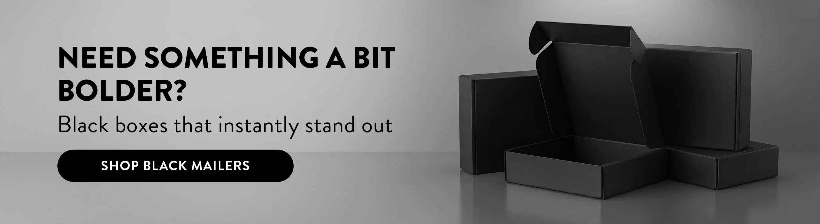 Black mailer boxes for memorable unboxing experiences – shop Ucanpack premium black mailer boxes.